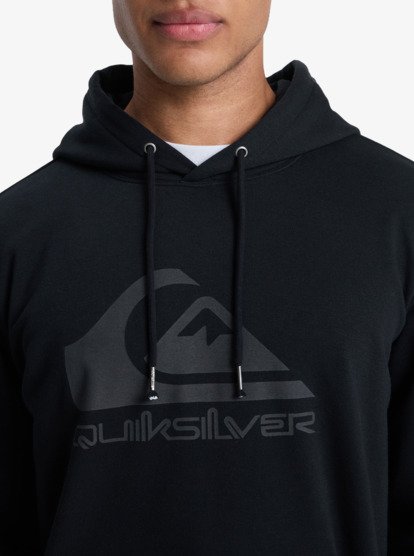 Quiksilver Mens Fleece Top Logo Hoodie In Black