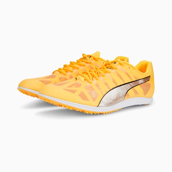 Puma Mens Evospeed Distance 10 Running Shoes In Sun Strean/Silver/Black