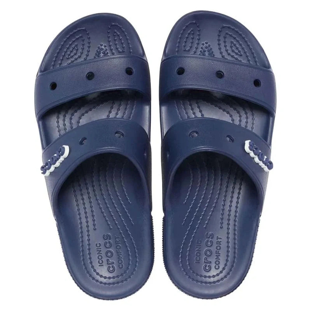 Crocs Mens Classic Two Strap Sandal In Navy