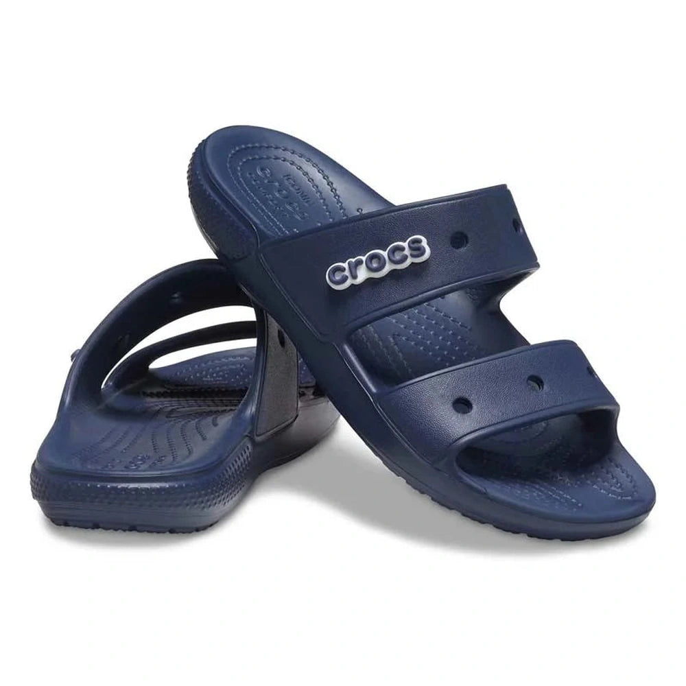 Crocs Mens Classic Two Strap Sandal In Navy