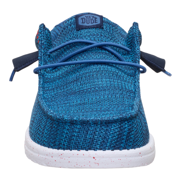 Hey Dude Mens Wally Stretch Mesh Shoes In Blue