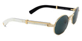 Cartier Buffalo Horn Frame Sunglasses In Gold & White