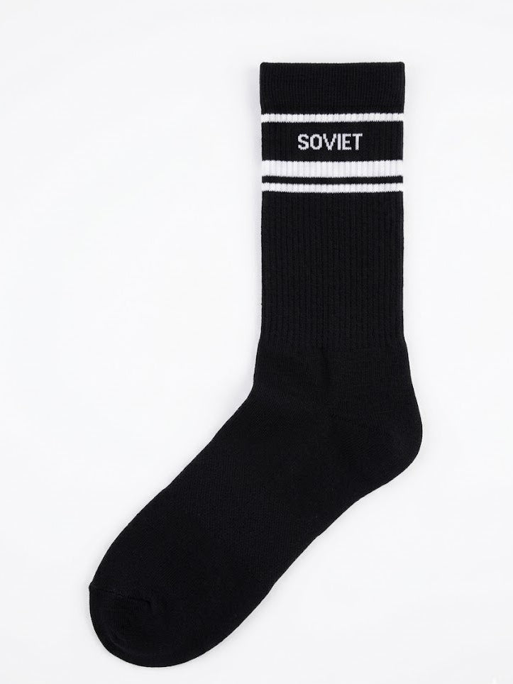 Soviet Ember 2 Pack Long Tennis Socks In  Black