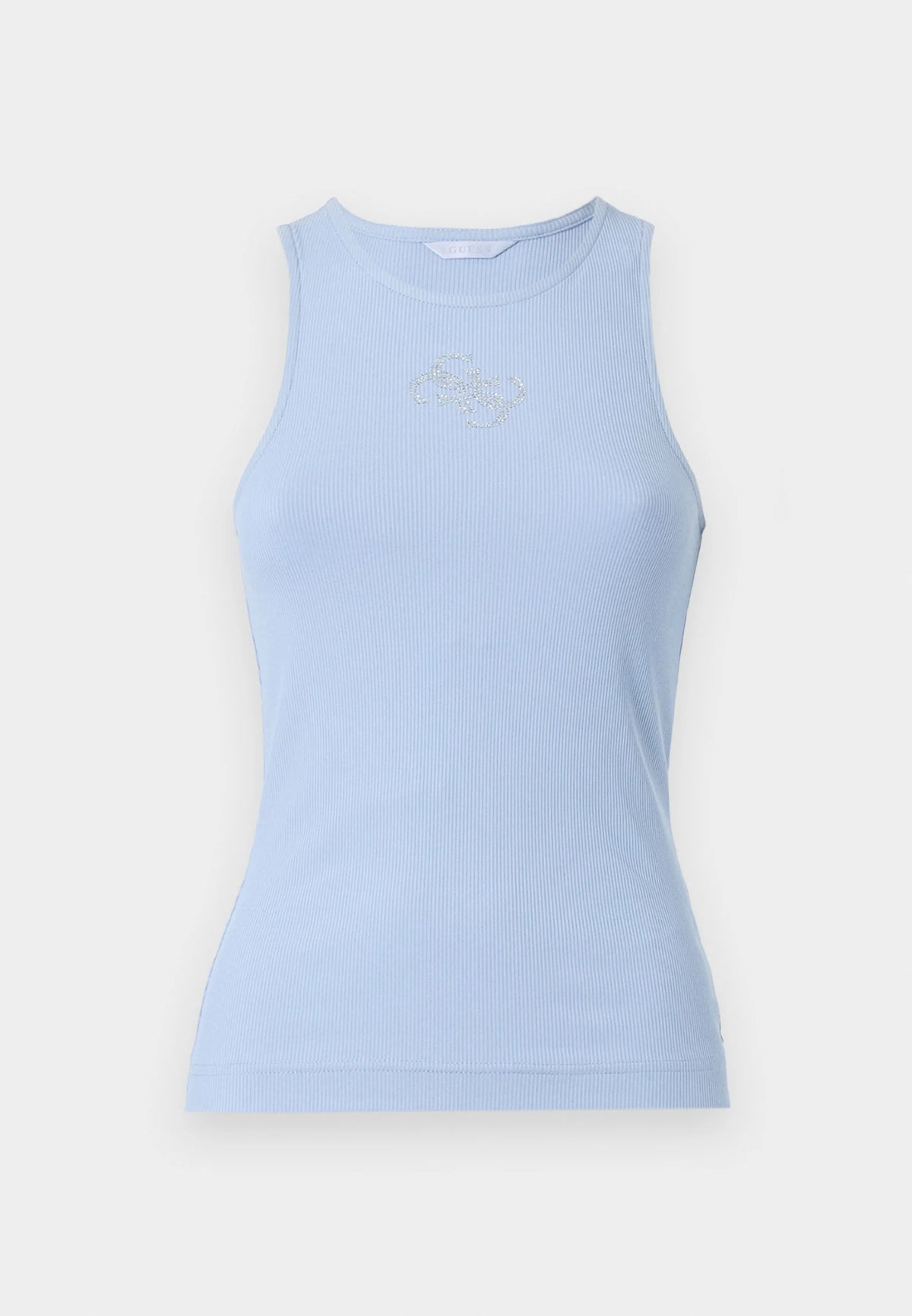 Guess Womens Round Neck Tank Top In Blue