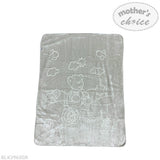 Mother's Choice Unisex Kiddies Baby Mink Blanket In Grey Bear