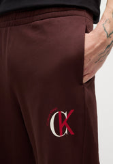 Calvin Klein Mens Graphic Joggers In Dark Brown