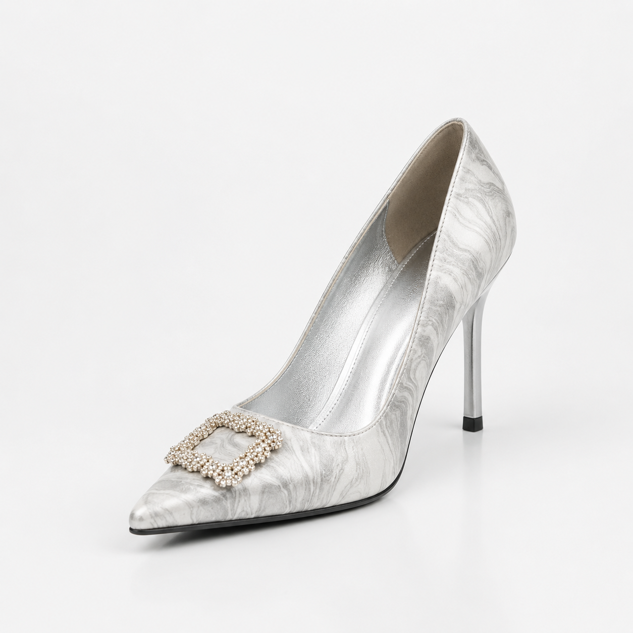 Butterfly Feet Miss Black Ladies Lanelle 3 Heels In Silver