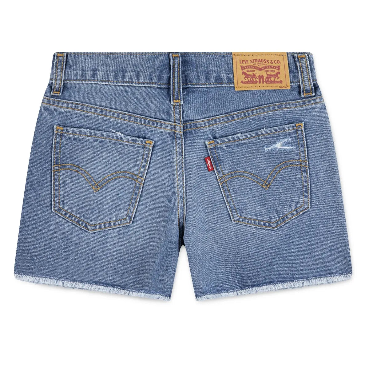 Levis Girlfriend Shorty Shorts In Indigo