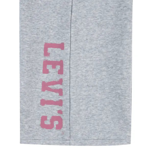 Levis Girls Wide Leg Fleece Pants In Grey
