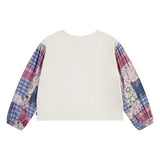 Levis Girls Floral Puff Sleeve Woven Top In Egret