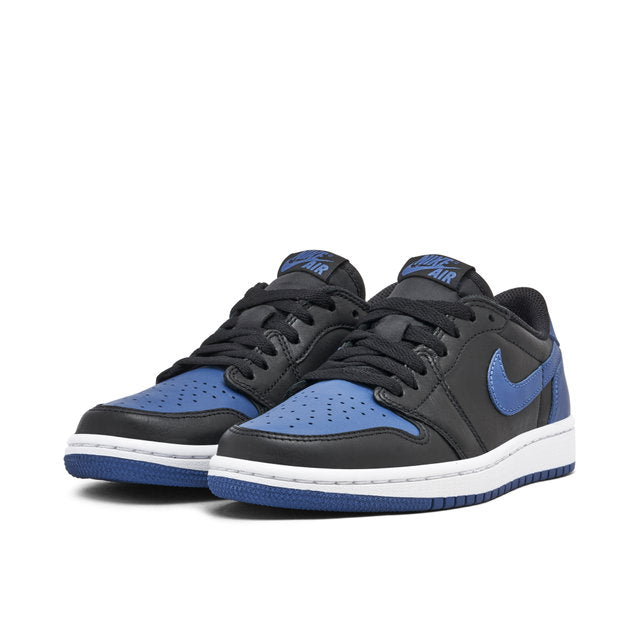 Nike Womens Air Jordan 1 Retro Low Sneakers In Black/Mystic Navy/White