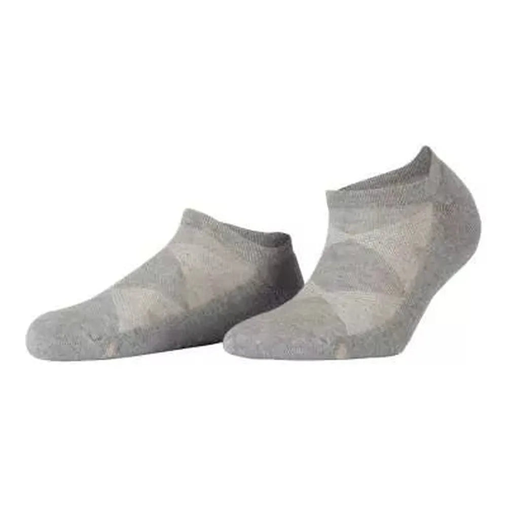 Falke Mens Silver Cushion Anklet Socks In Grey