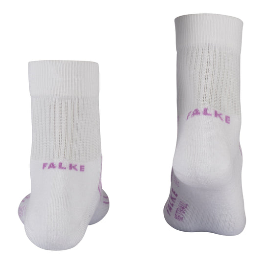 Falke Womens Netball Socks In White/Brighy Lillac