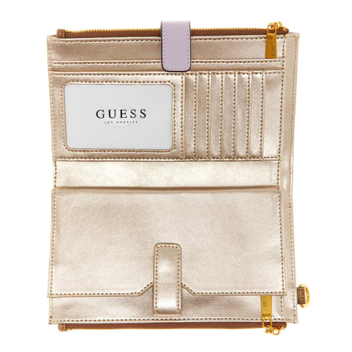 Guess Sb873557 Slg Nell Logo Slg Dbl Zip Organizer Slate