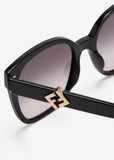 Fendi Womens Ff Diamond Sunglasses In Black