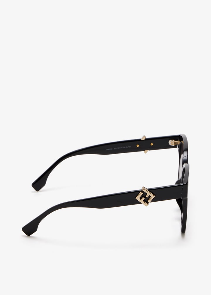 Fendi Womens Ff Diamond Sunglasses In Black