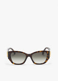 Fendi Womens Ff Diamond Sunglasses In Dark Brown