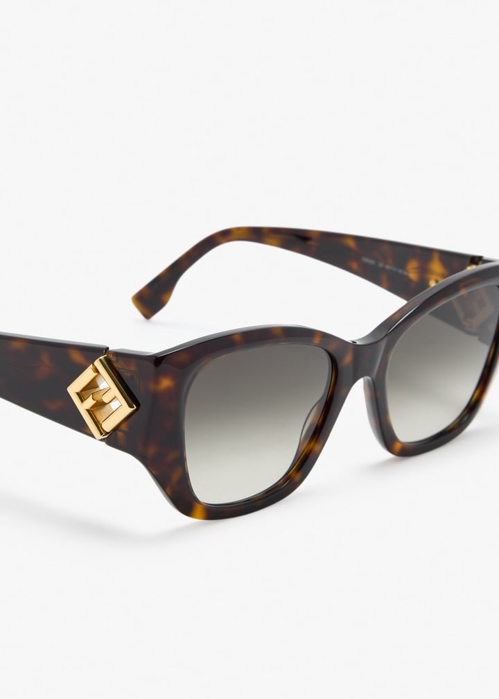 Fendi Womens Ff Diamond Sunglasses In Dark Brown