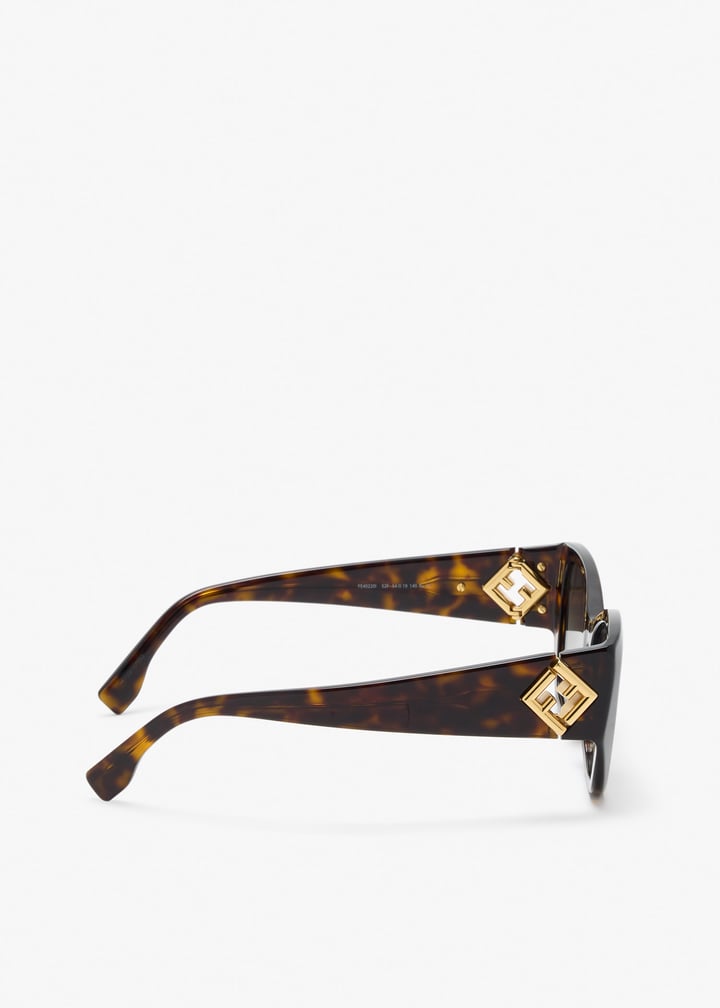 Fendi Womens Ff Diamond Sunglasses In Dark Brown