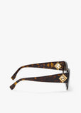 Fendi Womens Ff Diamond Sunglasses In Dark Brown