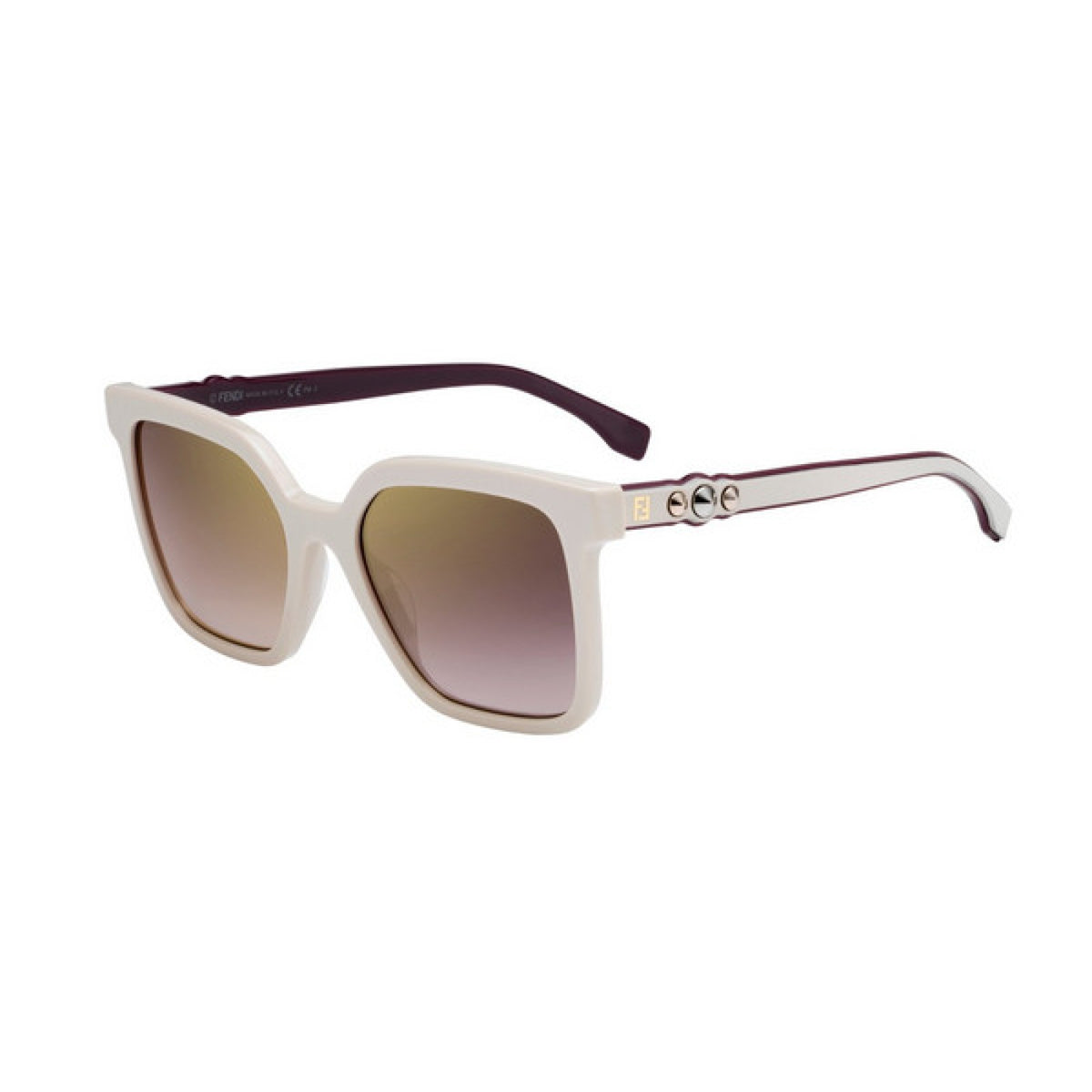 Fendi Square Sunglasses For Women In Ivory