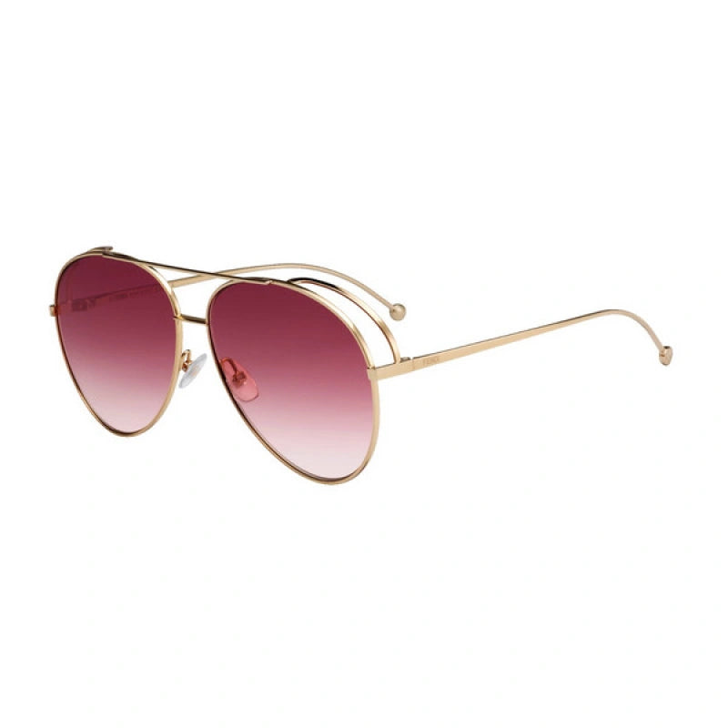 Fendi Pink And Rose Gold Sunglasses SUNFF0286