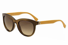 Fendi Brown Transparent Frame Sunglasses For Women In Orange