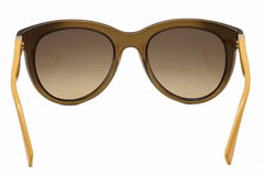 Fendi Brown Transparent Frame Sunglasses For Women In Orange