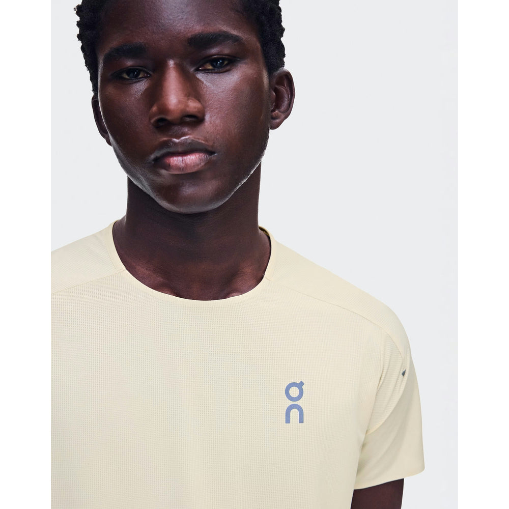 On Mens Performance Short Sleeves T-Shirt In Hare/Brume