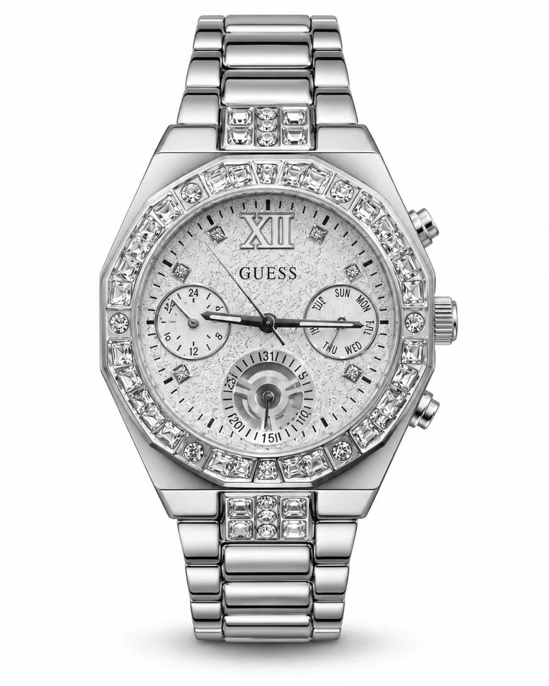 Guess Womens Selina Analog Watch In Silver