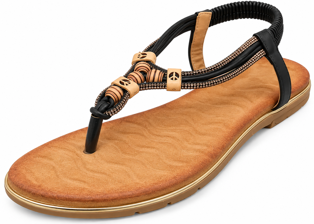 La Her Ladies Health Shoe In Black