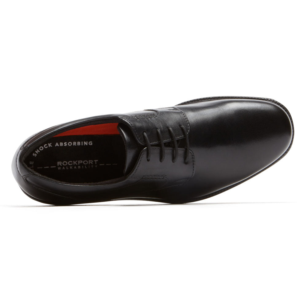 Rockport Mens Charles Road Black Plaintoe Shoes – Sedgars SA