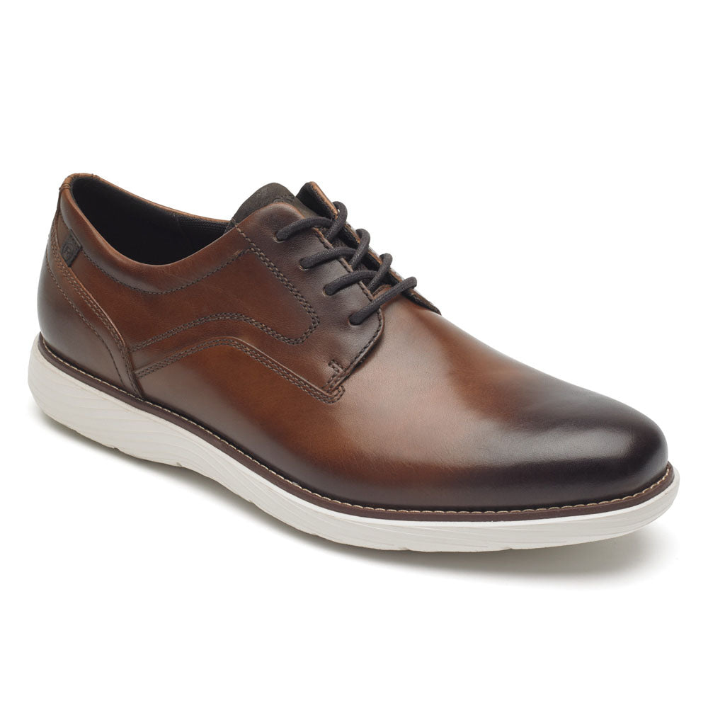 Rockport Mens Garrett Plain Cognac Toe Shoes