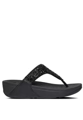 Fitflop Ladies Lulu Shimmer Foil Sandals In Black