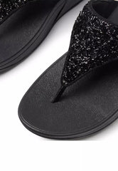 Fitflop Ladies Lulu Shimmer Foil Sandals In Black