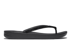 Fitflop Ladies Iquishion Multi-Crystal Ergonomic Sandals In Black