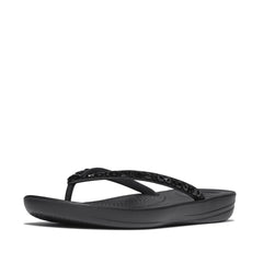Fitflop Ladies Iquishion Multi-Crystal Ergonomic Sandals In Black