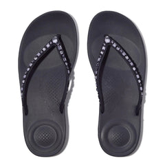 Fitflop Ladies Iquishion Multi-Crystal Ergonomic Sandals In Midnight