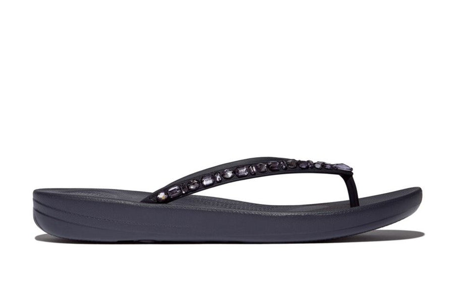 Fitflop Ladies Iquishion Multi-Crystal Ergonomic Sandals In Midnight