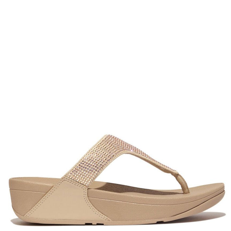 Fitflop Womens Lulu Crystal Shoes In Beige