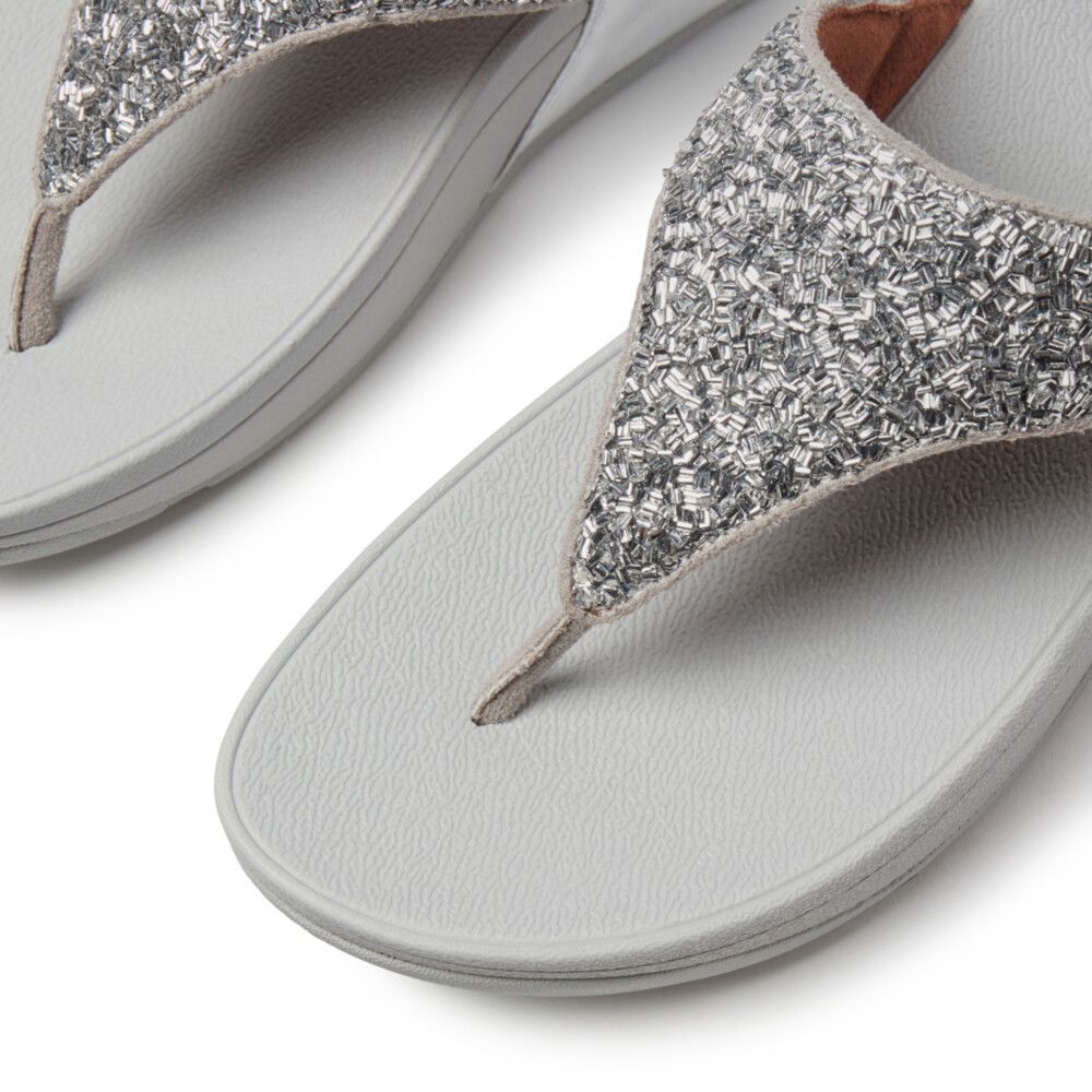 Fitflop Ladies Lulu Shimmer Foil In Silver