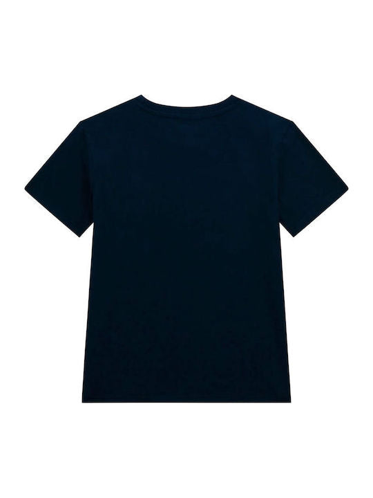 Guess Boys Short Sleeve Navy Logo T-Shirt