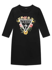 Guess Girls 3/4 Sleeve Dress In Black