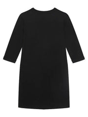 Guess Girls 3/4 Sleeve Dress In Black