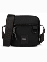 Replay Mens Shoulder Bag In Black