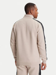 Guess Mens Full Zip Sweater Khaki