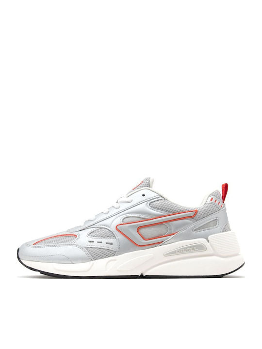 Diesel Mens Serendipity Sport Sneakers In Silver & White