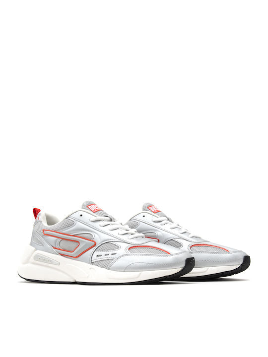 Diesel Mens Serendipity Sport Sneakers In Silver & White