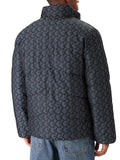 Guess Mens Chain Puff Jacket In Navy