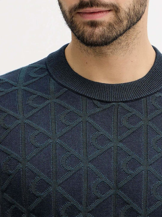 Calvin Klein Mens Easy Cotton Crew Neck Sweater In In Teal